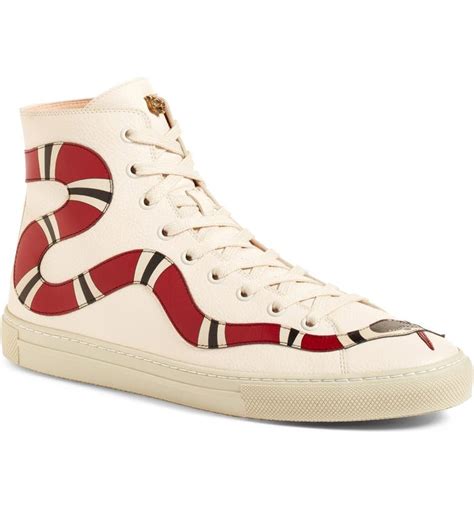 gucci snake embroidered shoes|gucci snake high top sneakers.